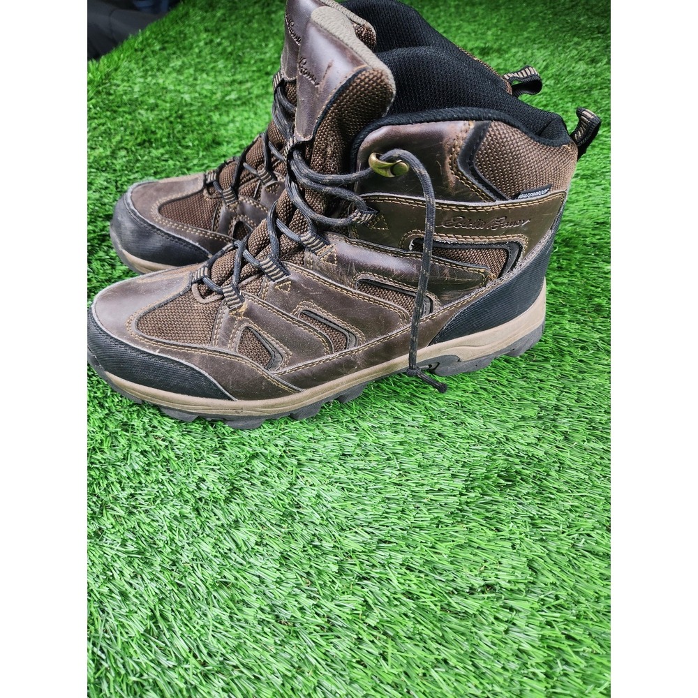 Eddie Bauer Snow Boots Mens Size 10.5 Brown Fairmont Waterproof Hiking Ankle